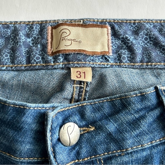 PAIGE Roxie Capri Women's Blue Jeans 31 Medium Wash - Picture 5 of 11